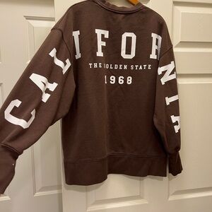 Brown California Slouchy Sweatshirt